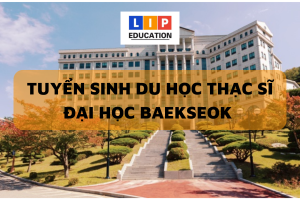 TUYEN SINH DU HOC THAC SI DAI HOC BAEKSEOK